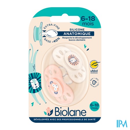 produit BIOLANE SUCET ANAT ANIM 6-18M ROSE/BEIGE