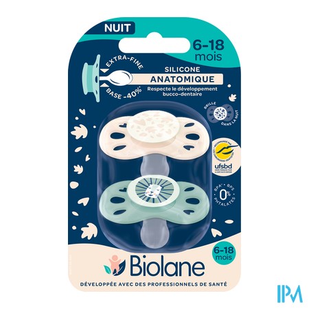 produit BIOLANE SUCET ANAT NUIT 6-18M VERT/BEIGE