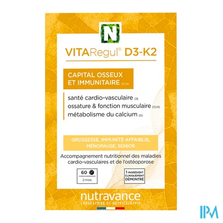 produit NUTRAVANCE VITAREGUL D3-K2 CPR60