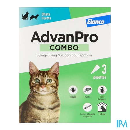 produit ADVANPRO COMBO 50MG/60MG SPOT-ON 3 PIP