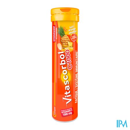 vignette VITASCORBOL C1000 EFF OR/A 15CPR S/S
