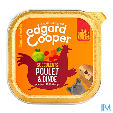 produit EDGARD DOG F ADULT CUP CHICKEN/TURKE 150G