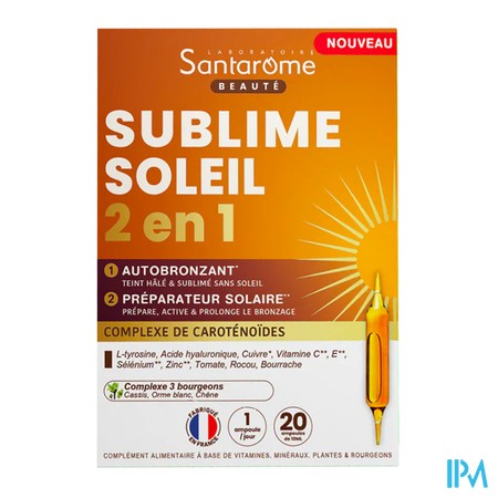 produit SANTAROME SUBLIME SOLEIL 2EN1 AMPOULES 20