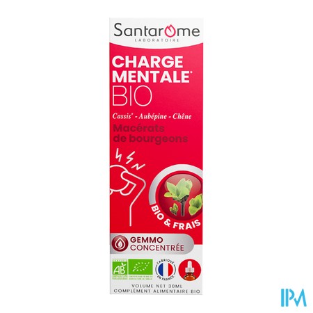 produit SANTAROME CHARGE MENTALE BIO FL 30ML