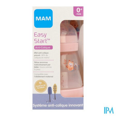 vignette MAM BIB E ST A/COL BLUSH D1 160ML