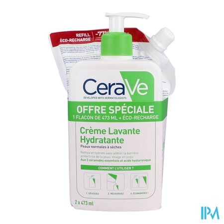 produit CERAVE CR LAVANTE HYDRA 473ML+RECH