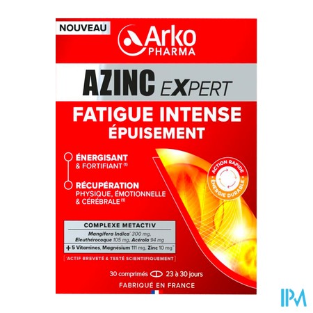 produit AZINC EXPERT FATIGUE INTENSE 30CP