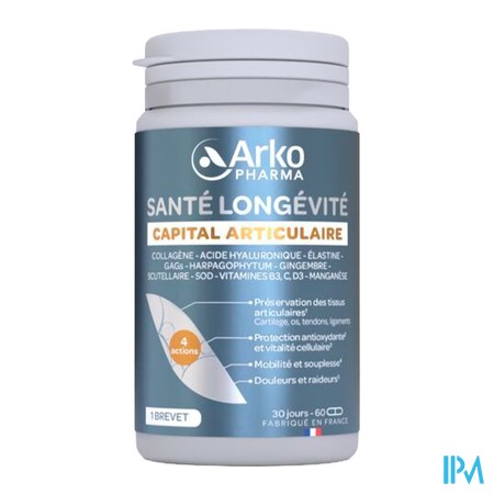 produit ARKOPHARMA SANTE LONGEVI ARTICULAIRE 60VG