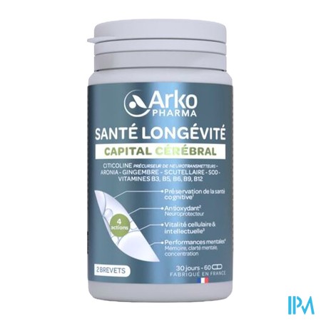 produit ARKOPHARMA SANTE LONGEVI CEREBRALE 60VG