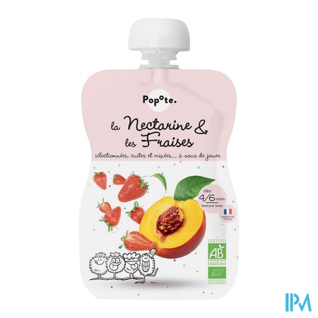 vignette POPOTE GOURDE NECTARINE FRAISES 120G