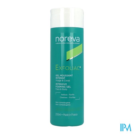 vignette EXFOLIAC GEL MOUSSANT INT 200ML