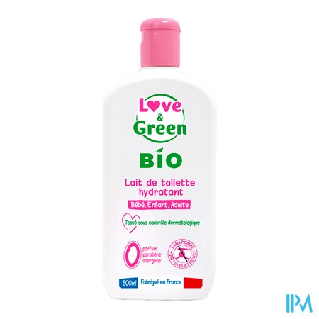 vignette LOVE &amp; GREEN LAIT DE TOILETTE BIO 500ML