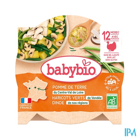 vignette BABYBIO ASS H/VERT DINDE 230G