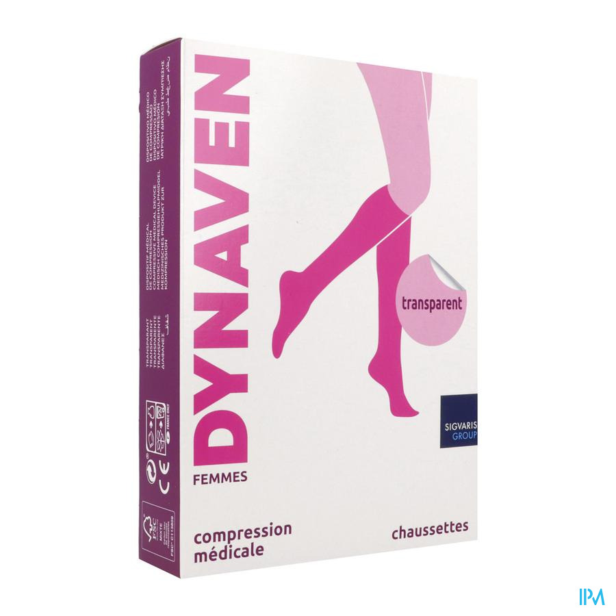 vignette Sigvaris2 Dynaven Transparent Chaussette Noire Normal Large