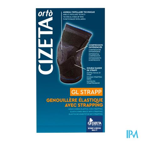 vignette Cizeta Orto Gl Strapp Genouillere Ligamentaire Noir T3