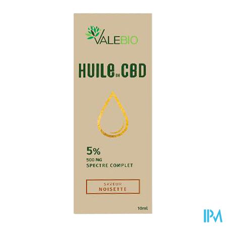 vignette Valebio Huile Cbd Chanvre Noisette 5% 10ml