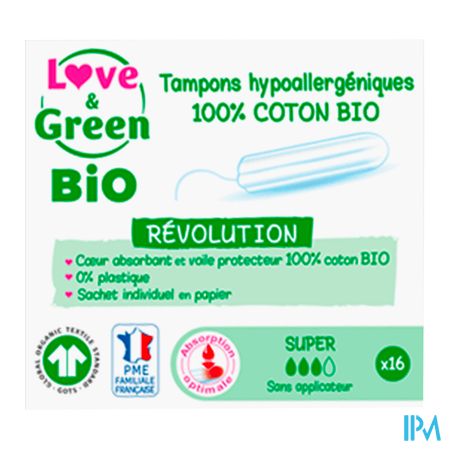 vignette LOVE&amp;GREEN TAMPON DIGITAUX SUPER16