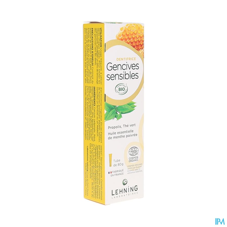 produit LEHNING DENT BIO GENCIVES SENSIBLES 80G