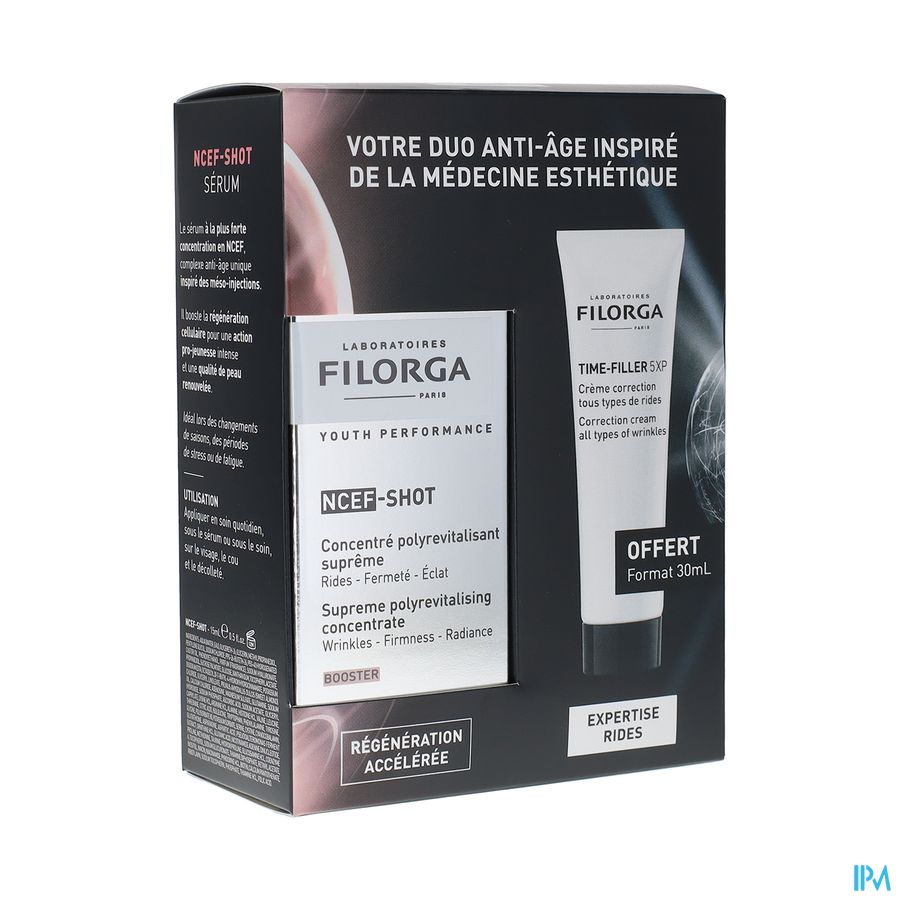 vignette Filorga Ncef Shot Concentre Polyrevitalisant Supreme 15ml + Time-filler 5xp Creme 30ml Offerte