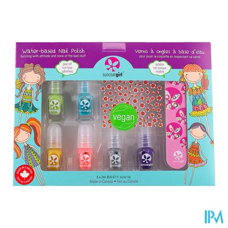 vignette Suncoatgirl Kit Vernis Ongles Vegan 2ml X6 + Accessoires
