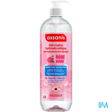 vignette Assanis Gel Hydroalcoolique Parfum Rose 980ml