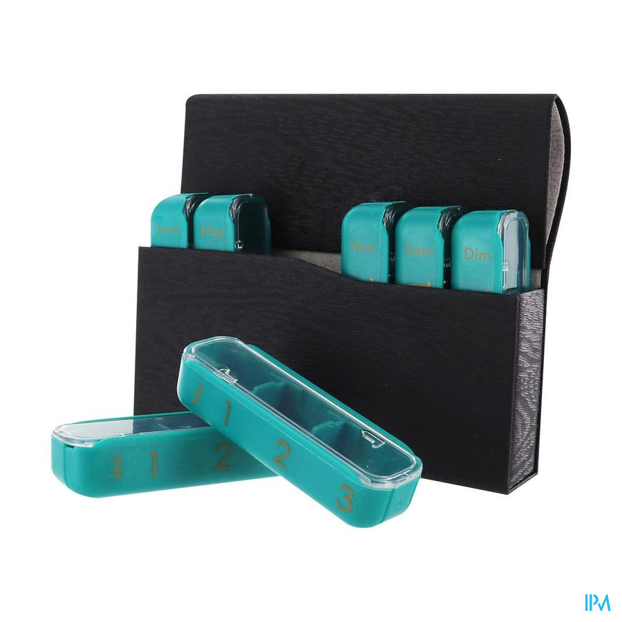 produit ANYCARE PILULIER MINI BOOK NOIR