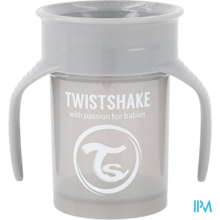vignette Twistshake Tasse D&#039;apprentissage 360 Cup Gris Pastel 230ml