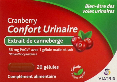 produit CRANBERRY CONFORT URINAIRE GELU20
