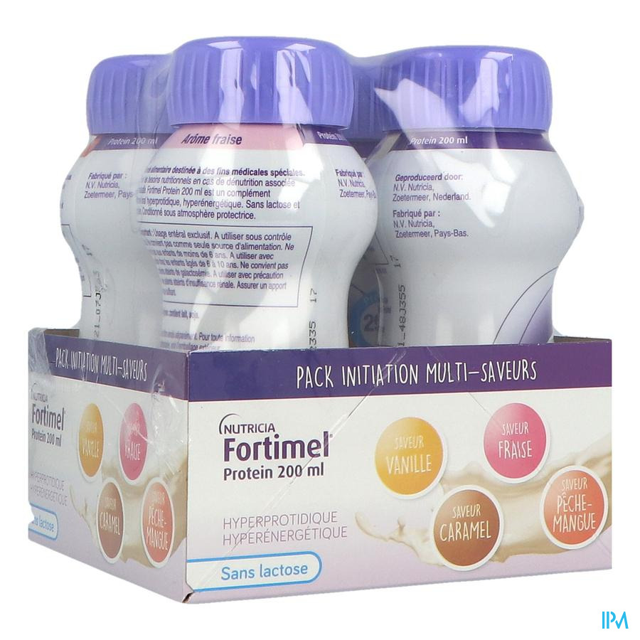 vignette Fortimel Protein Multisaveurs 200ml X4