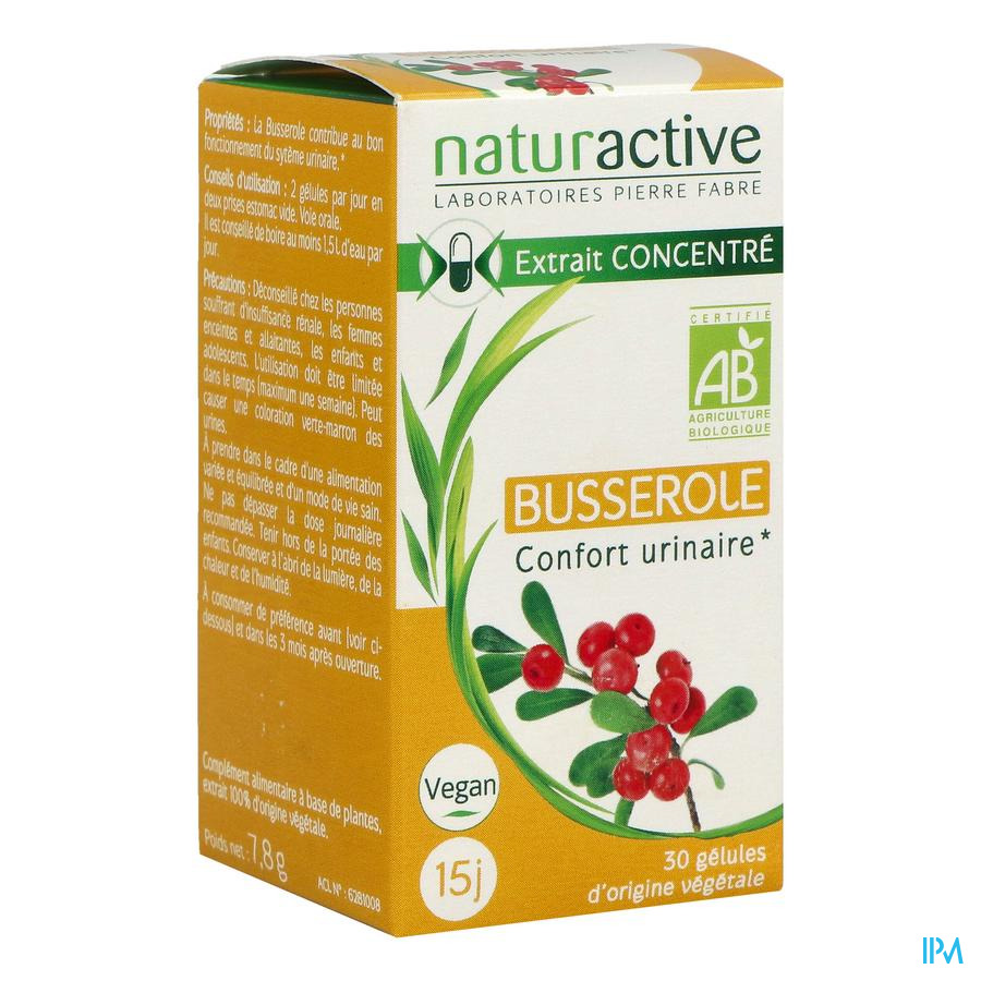 vignette Naturactive Busserole Bio Gelule 30