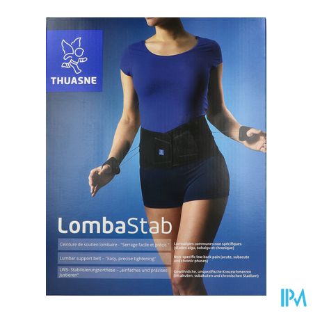 vignette Thuasne Lombastab Ceinture 26cm Noire Bleute T1