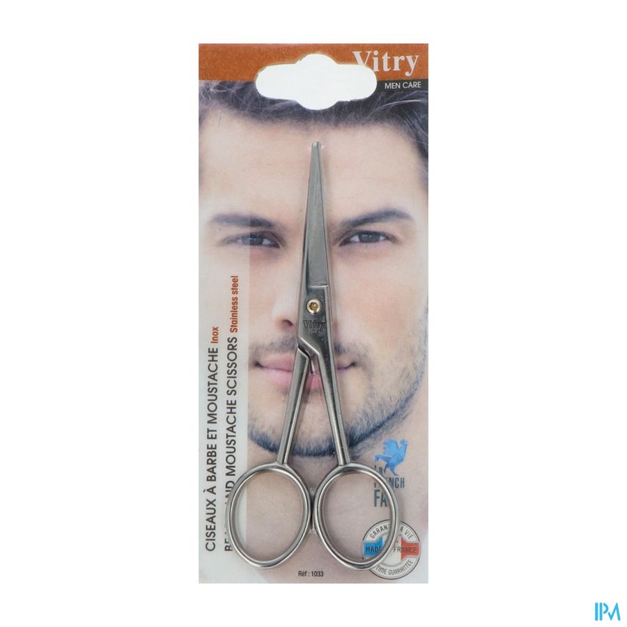 vignette Vitry Ciseaux Barbe Moustache Inox Trempe