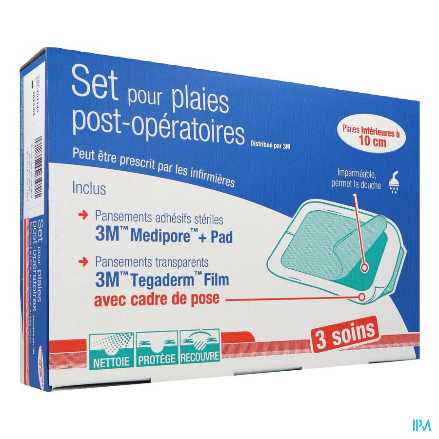 vignette 3m Set Pansement Postop Plaies -10cm 3