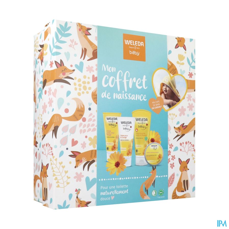 produit Weleda Coffret Bebe 4produits + Cape De Bain