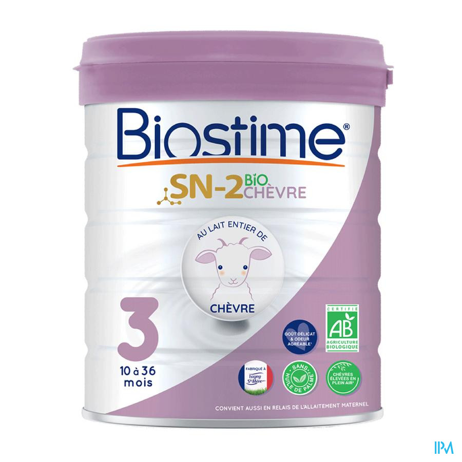 vignette BIOSTIME 3EME AGE CHEVRE 10-36 MOIS 800G
