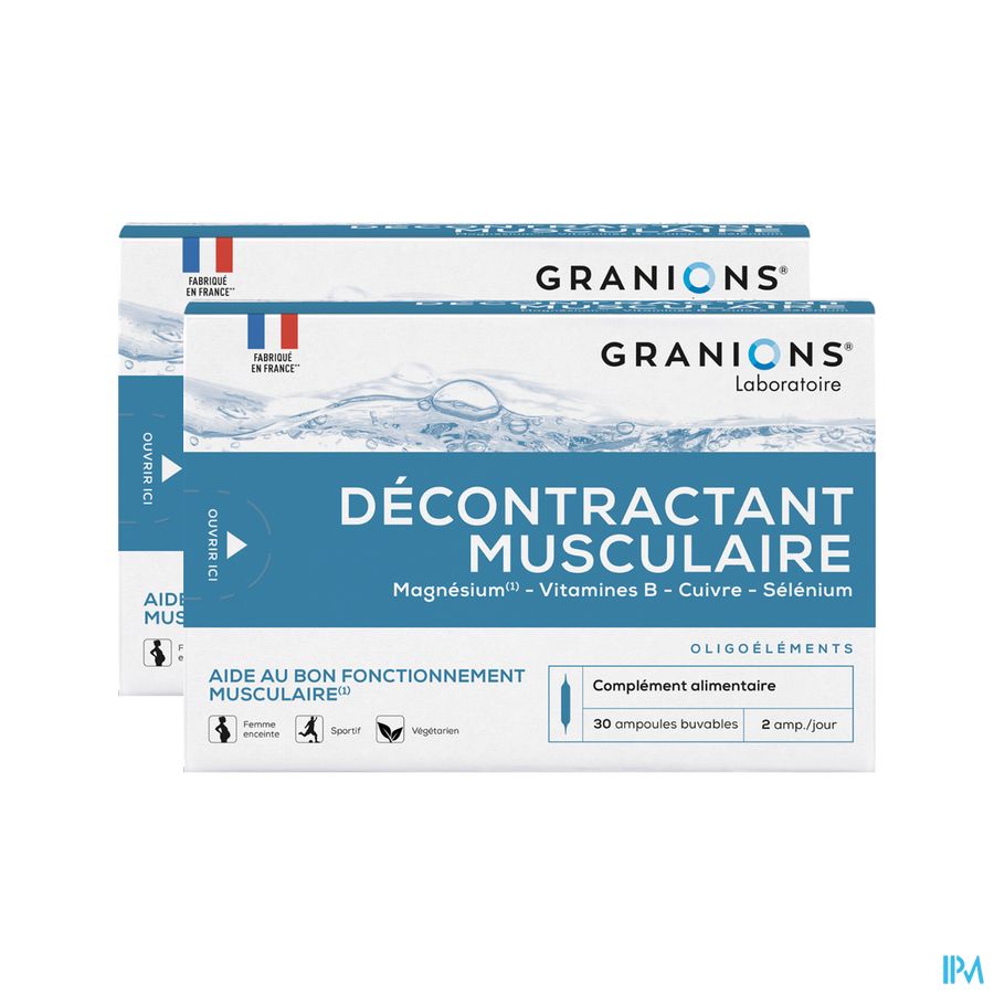produit Granions Decontractant Musculaire Solution Buvable Ampoule 2ml 30 X2