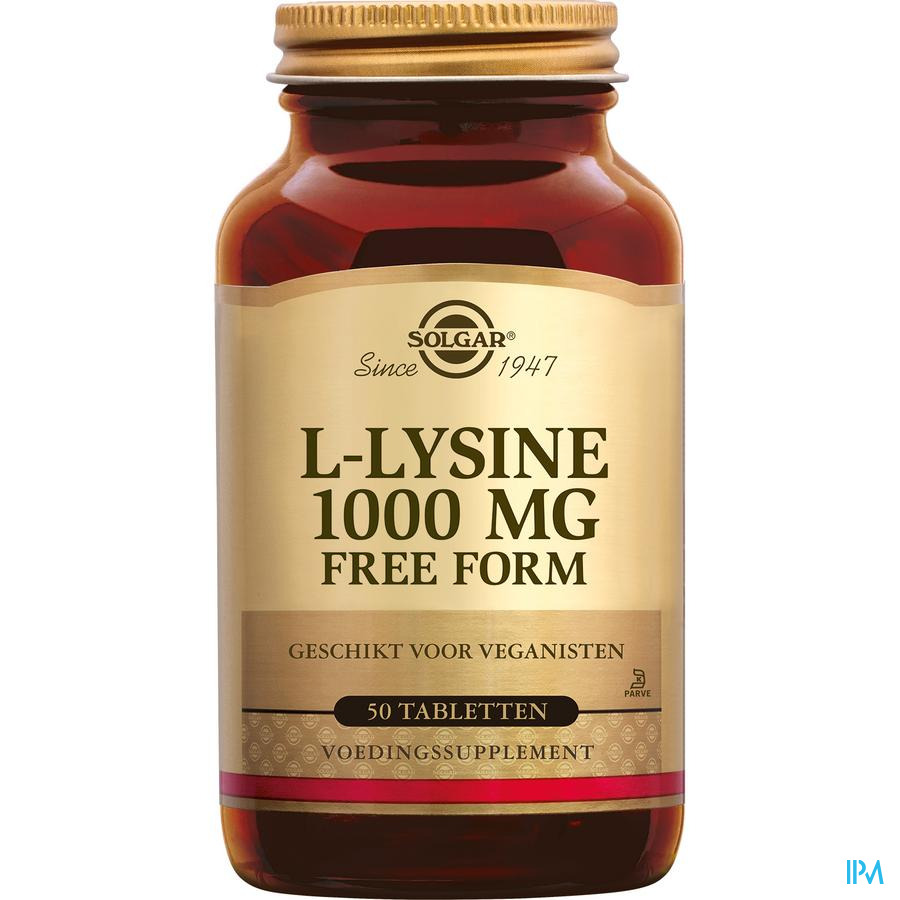 vignette Solgar l Lysine 1000mg Comprime 50