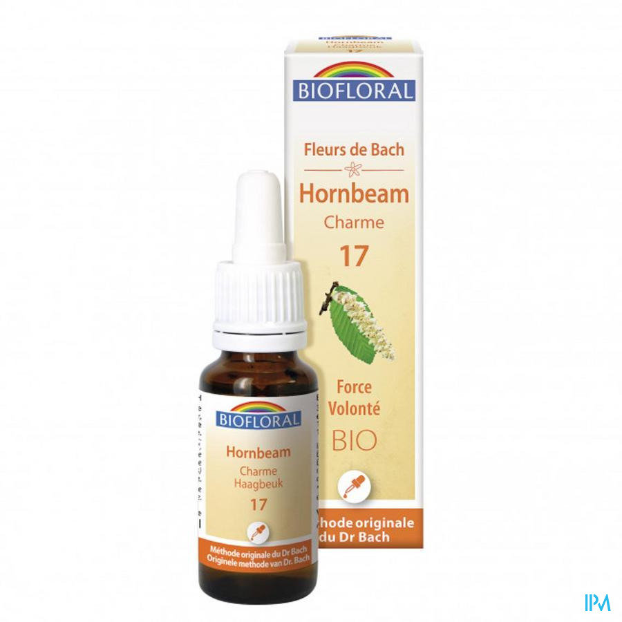 vignette Biofloral 17 Hornbeam. Charme Compte Gouttes Bio Demeter 20ml