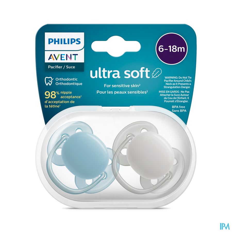 vignette AVENT SUCET ULTRA DOUCE 6-18M MIXTE NEUTR