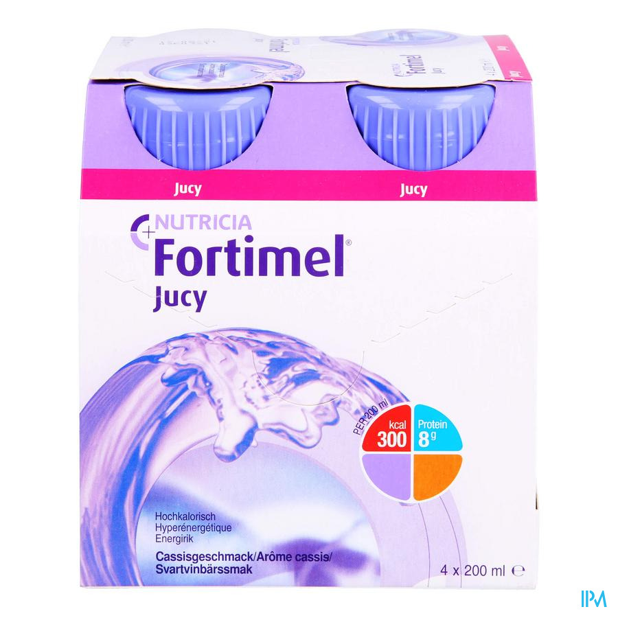 vignette Fortimel Jucy Cassis Bouteille 200ml X4