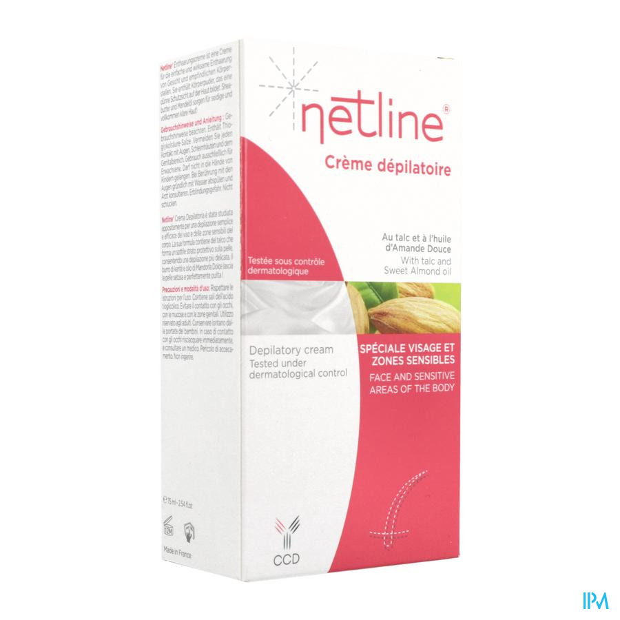 produit Netline Creme Depilatoire Visage Et Zones Sensibles 75ml