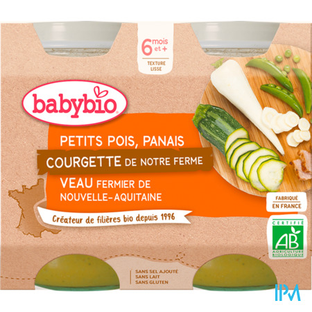 vignette BABYBIO PM PP/PAN/COU/VEAU 2X200G