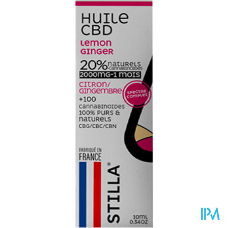 vignette Stilla Huile Au Cbd Citron Gingembre 20% Spectre Complet 10ml