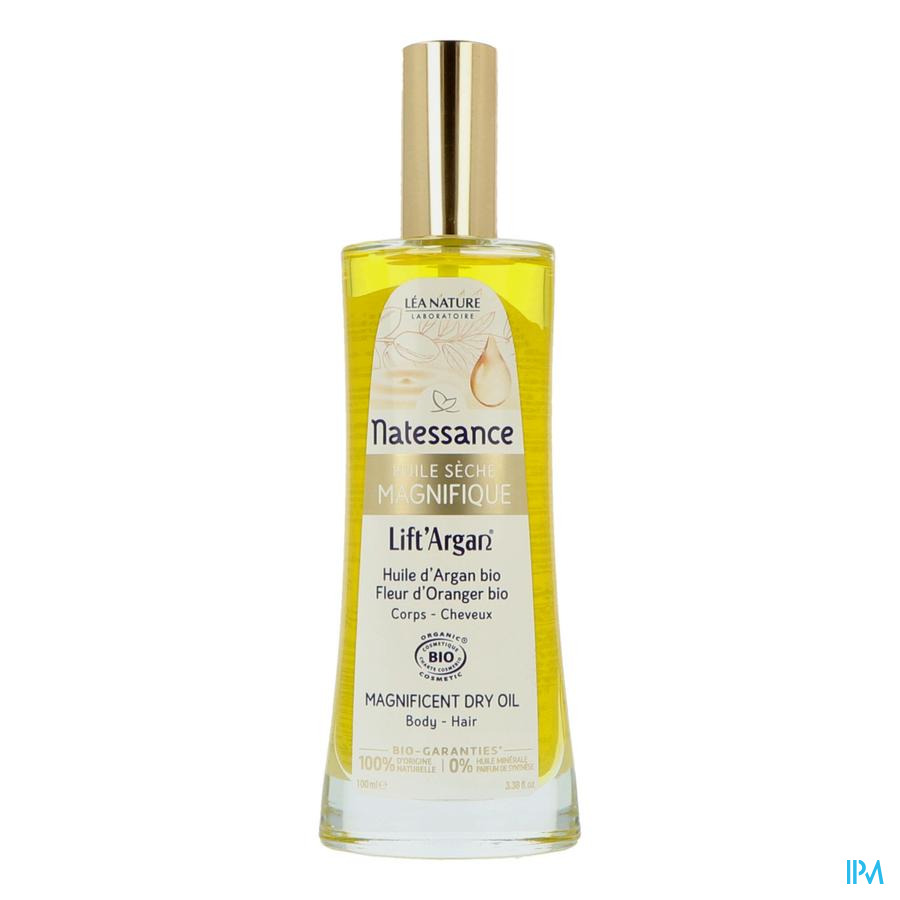produit Natessance Bio Lift Argan Huile Seche Magnifique 100ml