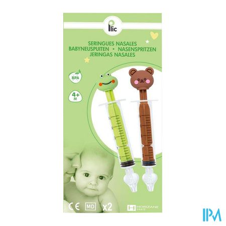 vignette Plic Care Seringue Nasale Ours Grenouille Reutilisable X2