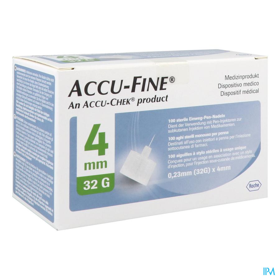 vignette ACCU-FINE AIG STYLO INSULINE.32G*4MM 100