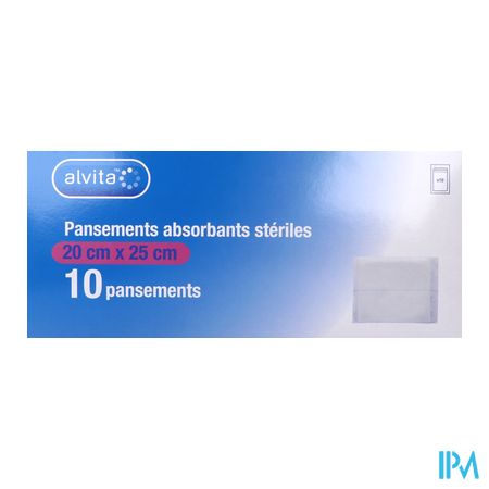 vignette Alvita Pansement Adhesif Non Adher 20cm X 25cm 10
