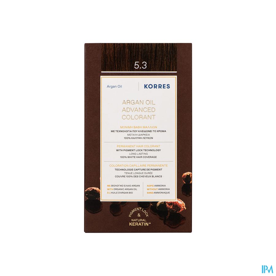 produit KORRES COLOR HLE ARGAN CHAT DORE 5.3