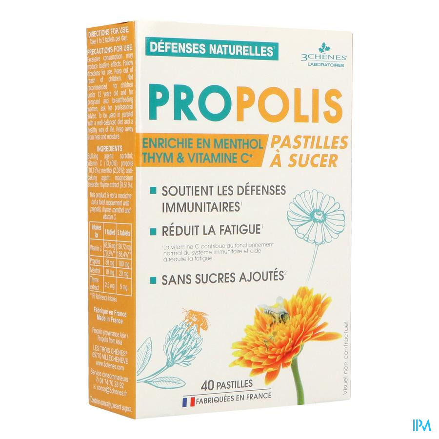 vignette 3chenes Propolis Pastille A Sucer 40