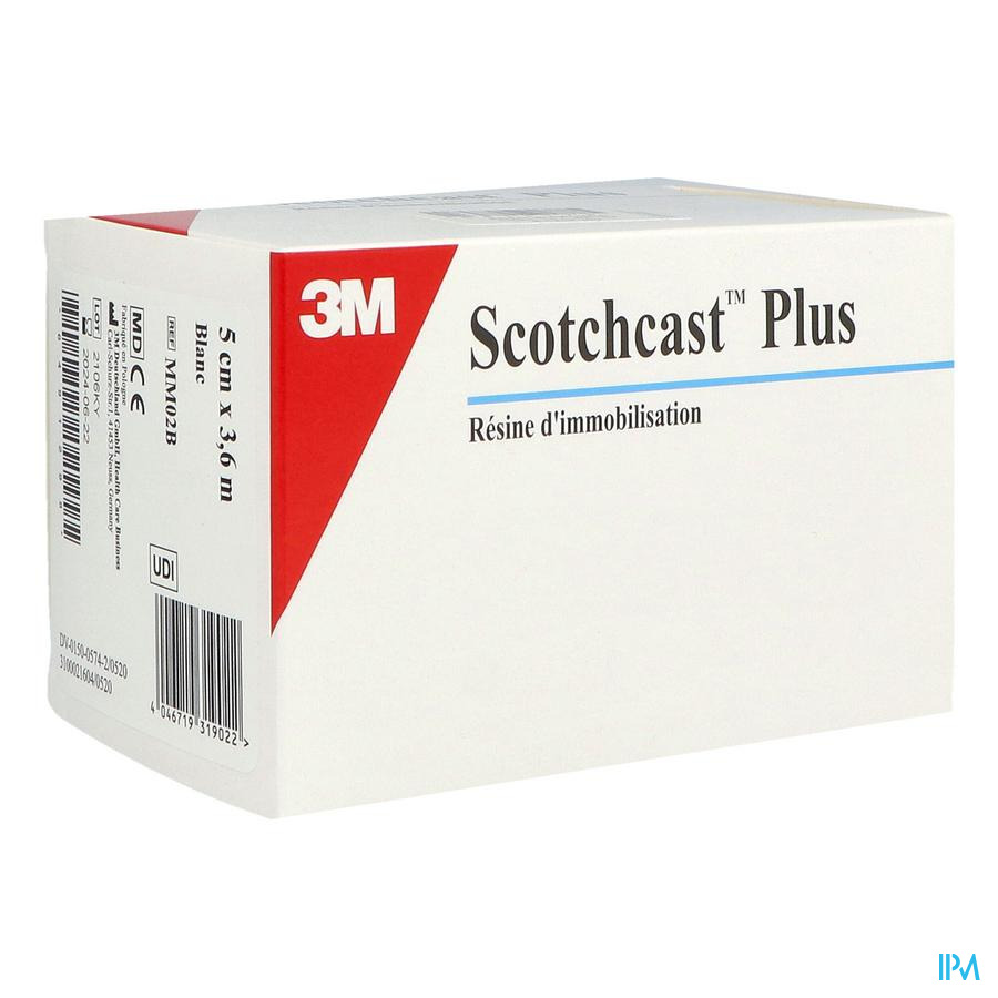 vignette 3m Scotchcast Plus Bande Synthese Blanc 5cm X 3m6